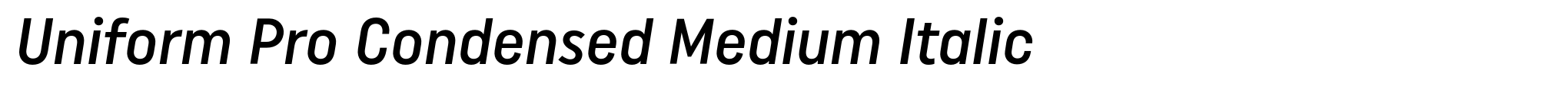 Uniform Pro Condensed Medium Italic image